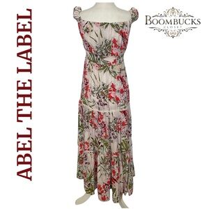 Anthropologie Abel The Label Floral Maxi Dress  green red orange white XS NWT